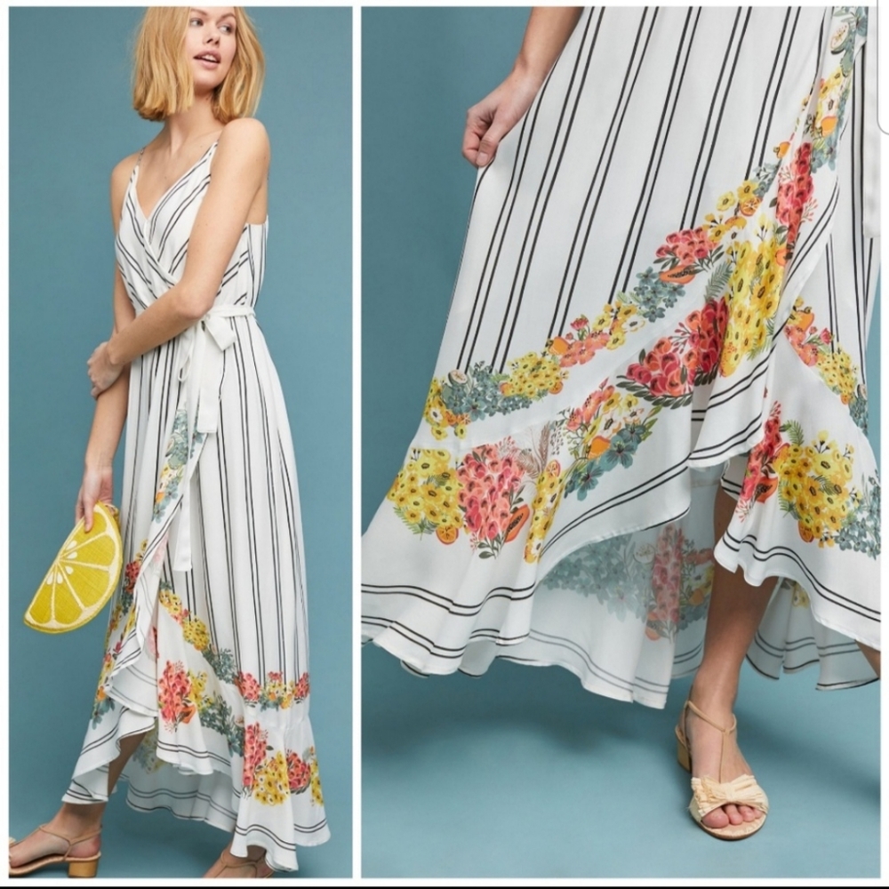 Farm Rio Kasai Wrap Maxi Dress Size XS